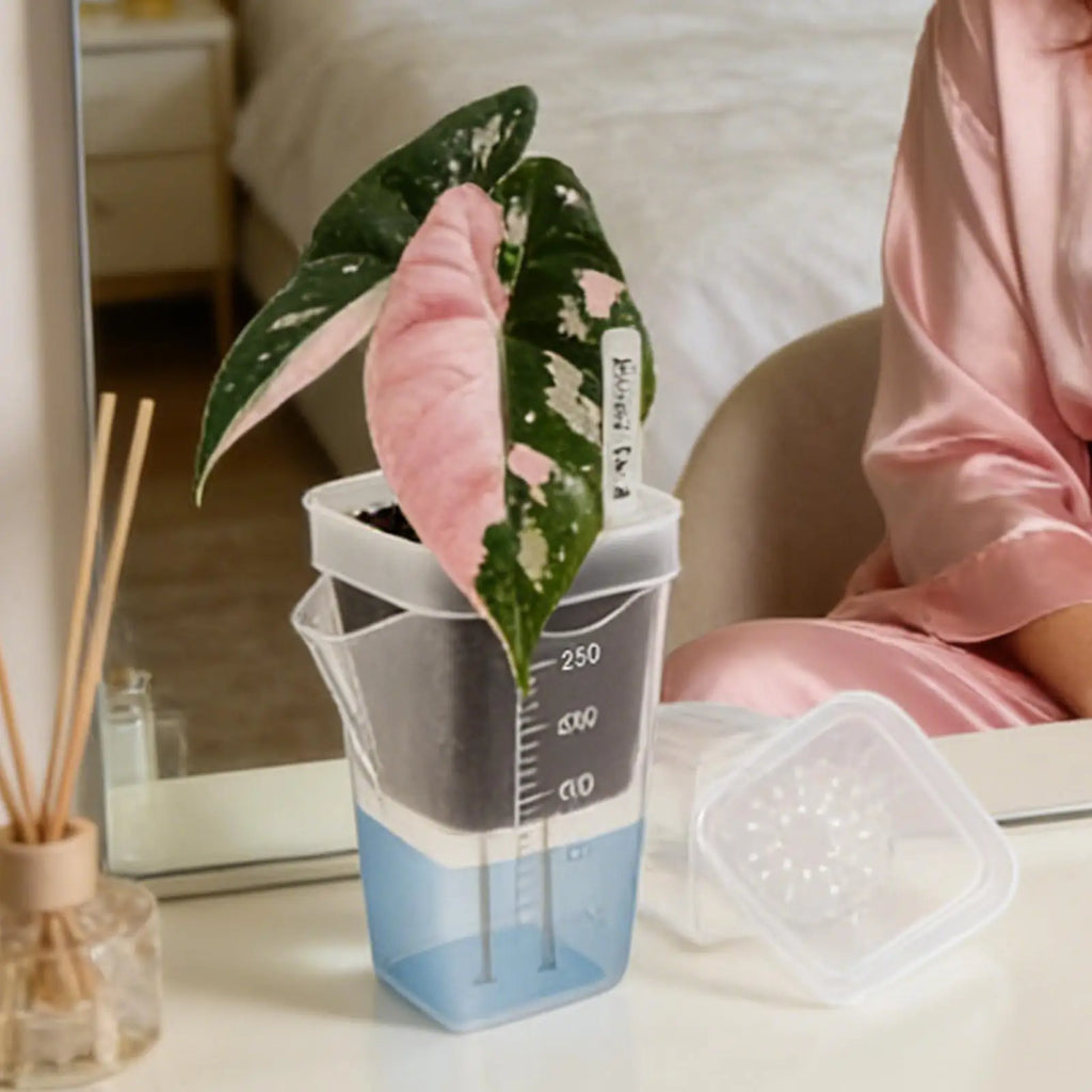 10 Indoor Plant Pot Transparent Self-watering Planter Small