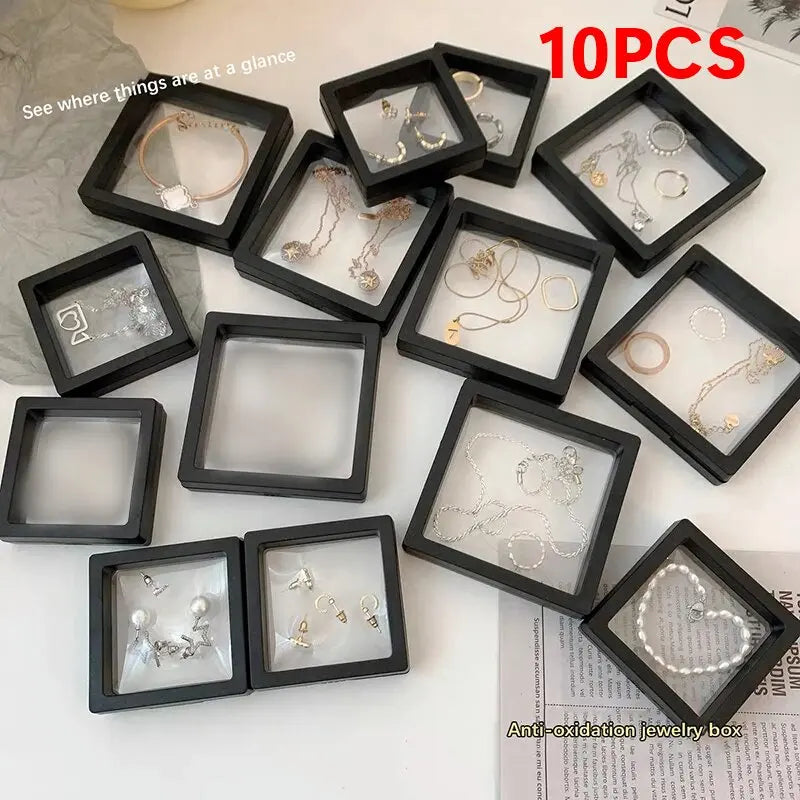 PE Film Jewelry Storage Box 3D Packaging Case Stand Floating Frame