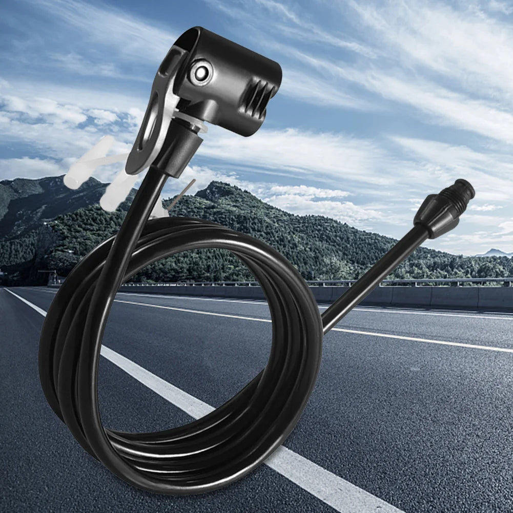 Bicycle Air Pump Extension Hose Tube Bike Inflator US UK French Valves