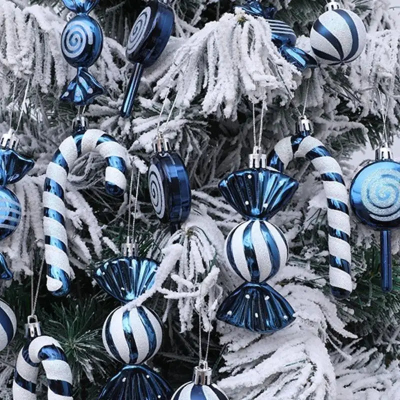 Festival Christmas Hanging Decorations Plastic Candy Shaped Ornament