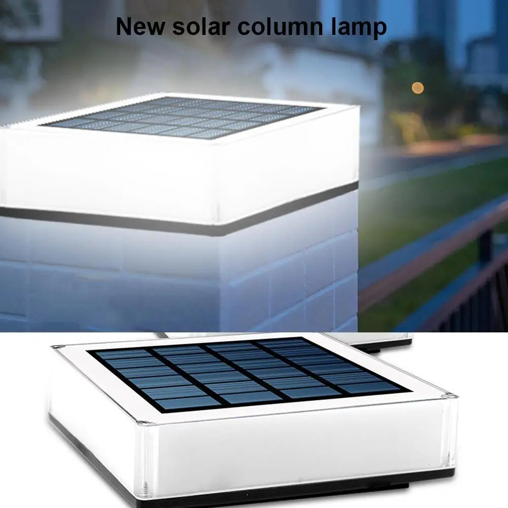 Solar Pillar Light LED Waterproof Terrace Lamp Outdoor Courtyard