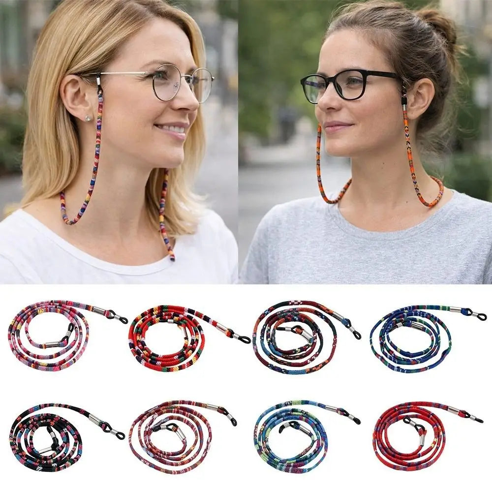 Portable Bohemian Sunglass Chain Neck Cord Anti Drop Glasses Rope Nonslip Adjustable Reading Glasses Holder Summer Zpaxo