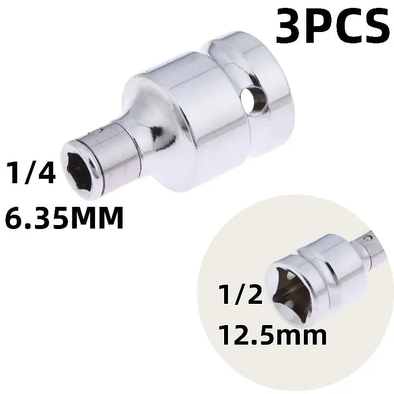 1 Screwdriver Holder Impact Socket Conversion Adapter 4 3 8 2 Square Zpaxo C 3pcs