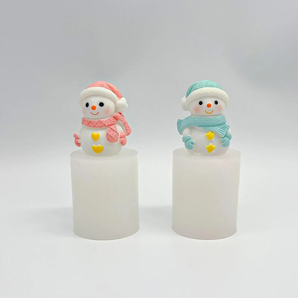 Cute Christmas Molds Resin Easy Release Snowman Candle Soap Making