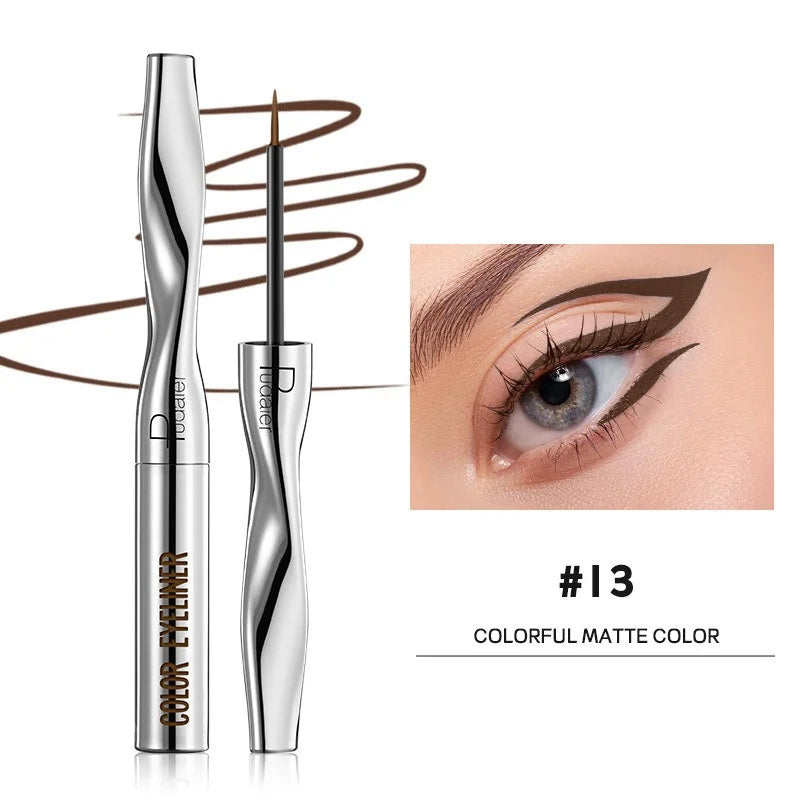 Colourful Eyeliner Liquid Waterproof Matte Pearllight Pen Long Zpaxo 13