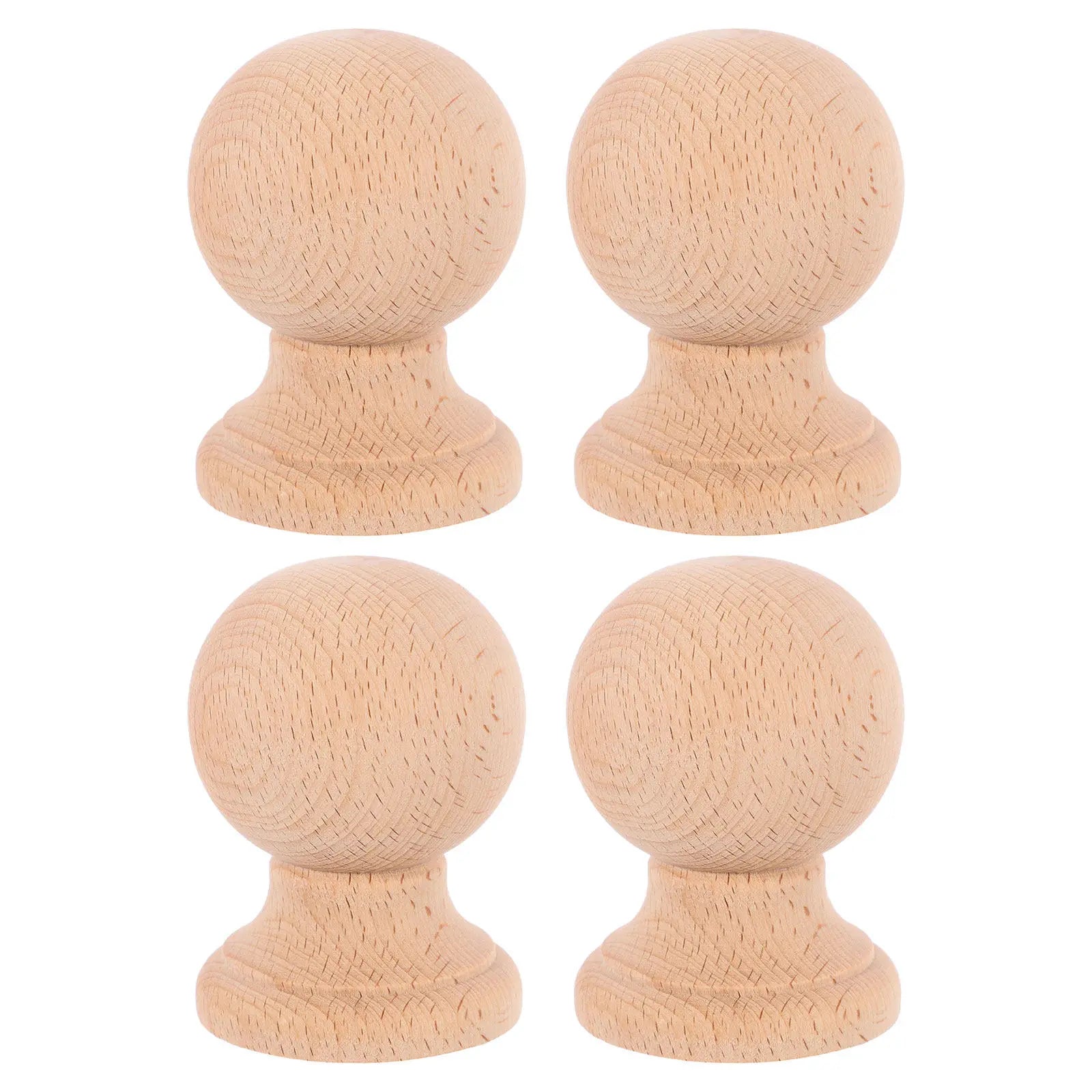 Solid Hardwood Roman Column Finials Decorative Stair Post Caps End