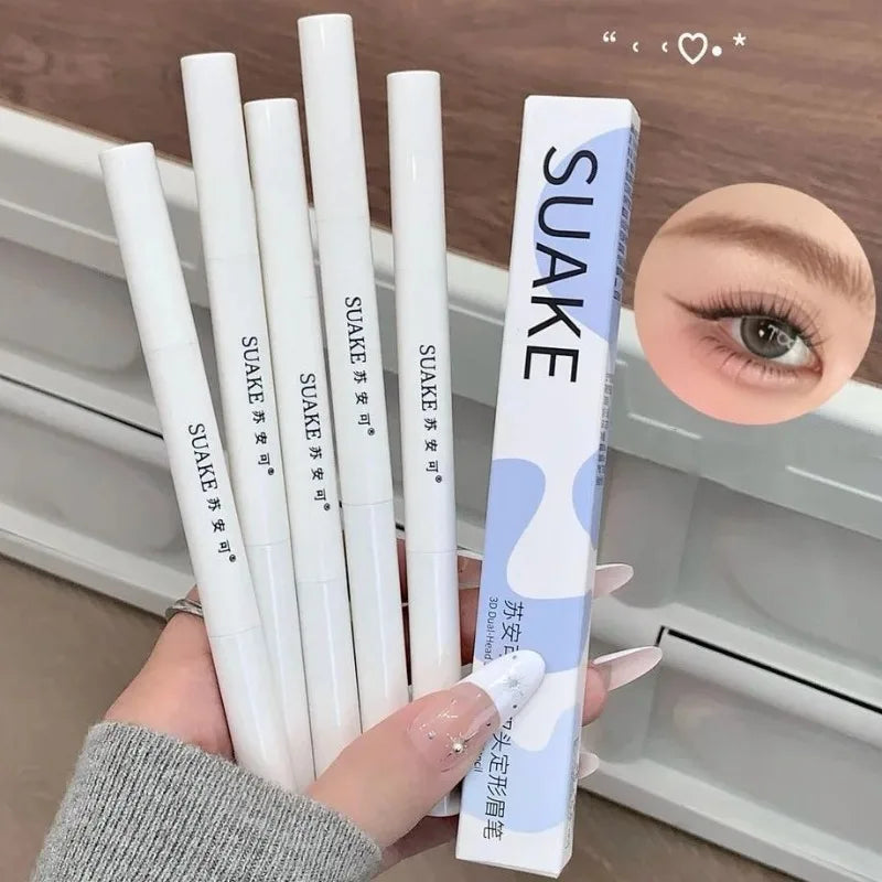 Dual-ended Orange Brown Dyeing Eyebrow Cream Mascara Tattoo Tint