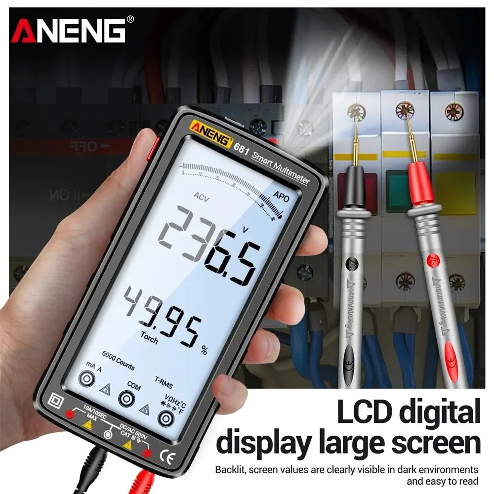 ANENG 681 Non-contact Voltage Tester AC DC Rechargable Digital