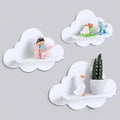 3pcs Cute Floating Shelves Cloud Shaped Bookshelf Cloud-Shaped Modern Wall Shelves For Kid's Room Nursery Kitchen Workplace Zpaxo Default Title