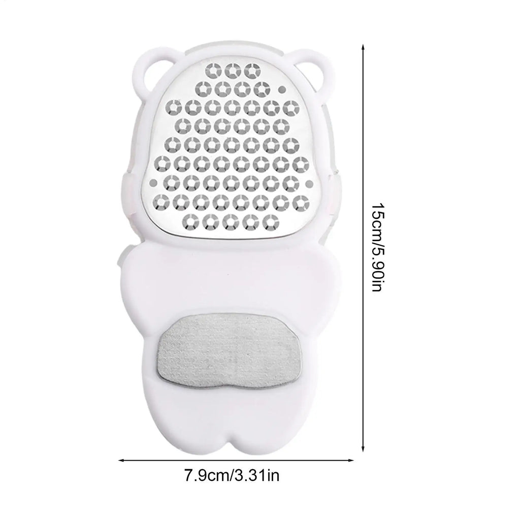 Foot Callus Remover Stainless Steel Bear-shaped Portable Grinder Dead