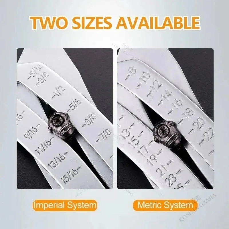 Bolt & Nut Size Finder Keychain Gauge – Metric & Imperial