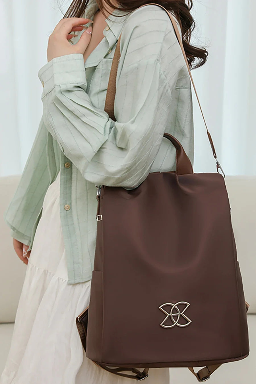 Oxford Cloth Backpack Women Lightweight Anti-theft Leisure Travel Bag