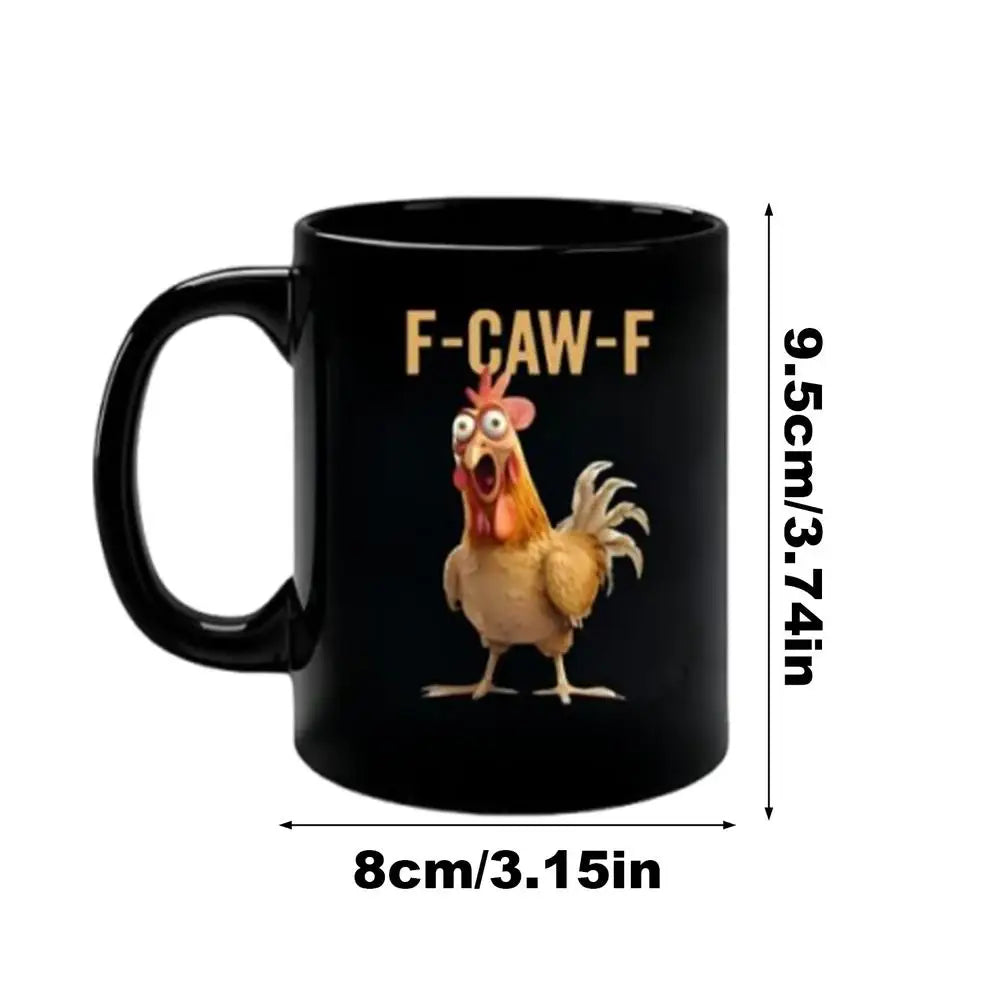 Chicken Mug Animal Themed Ceramic Tea Cups Microwave Dishwasher Safe Zpaxo Black other