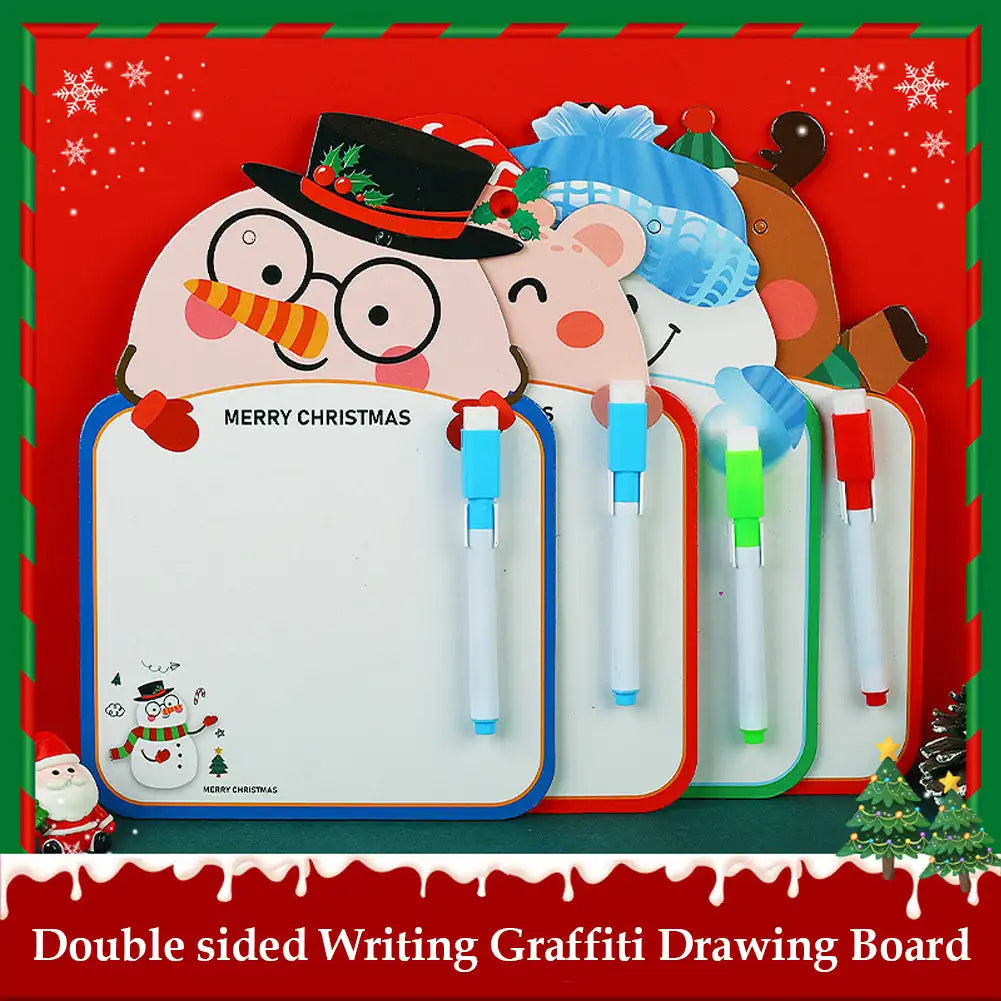 Kids Christmas Double-Sided Reusable Whiteboard – Cartoon Animal