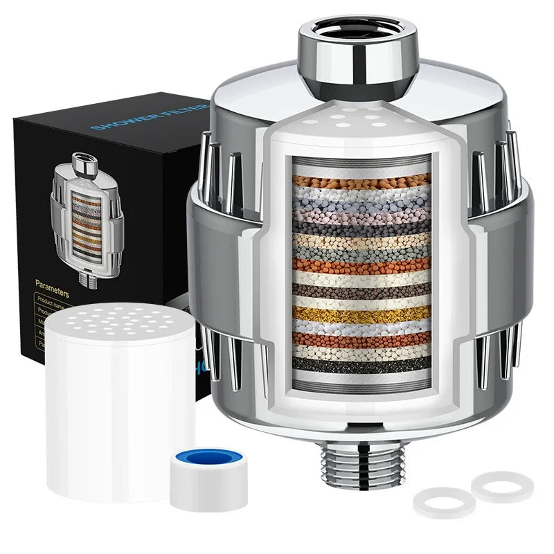 Filter Element 15-20 Grade Water Purification Household Water Purifier Shower Filter Set Bathing To Remove Residual Chlorine Zpaxo 15 Stages Filt