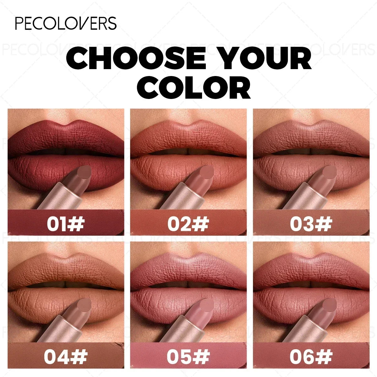 1PC Velvet Matte Lipstick, Long-lasting, Easy To Apply, Bright Color, Long-lasting Waterproof and Sweat-proof, Non-stick Cup Zpaxo