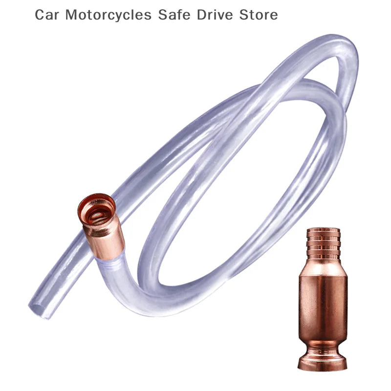 Red Copper Siphon Gas Pump Fuel Water Shaker Oil Transfer Petrol