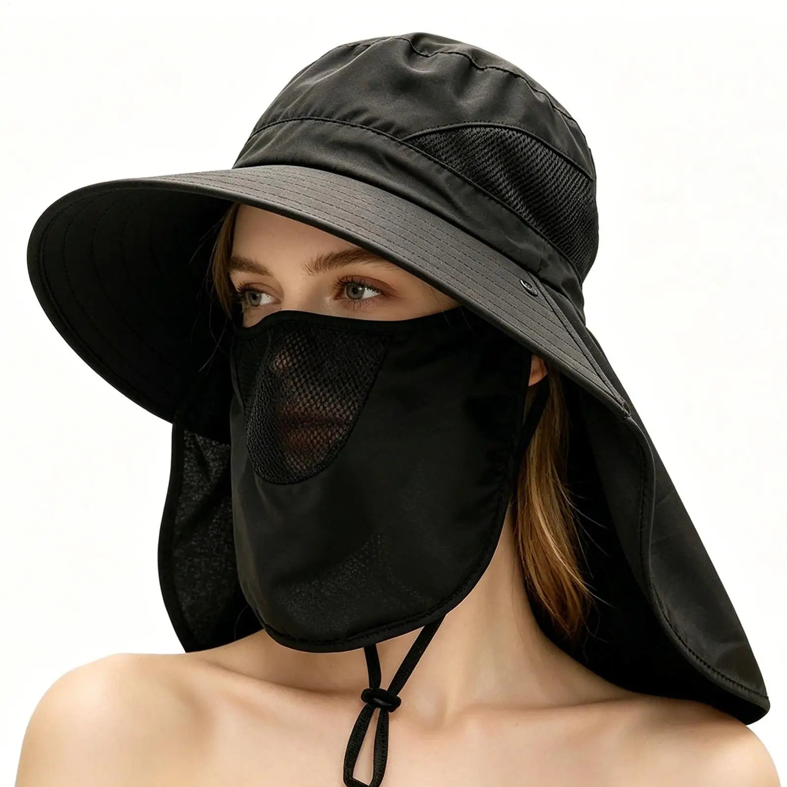 Fishing Hat Summer Sun Hats UV Protection Outdoor Fishing Caps For Hiking Camping Visor Bucket Hat Neck Flap Fisherman Hat Zpaxo