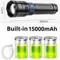 ESMARTER Tactical LED Flashlight 100,000LM – 15000mAh Power Bank