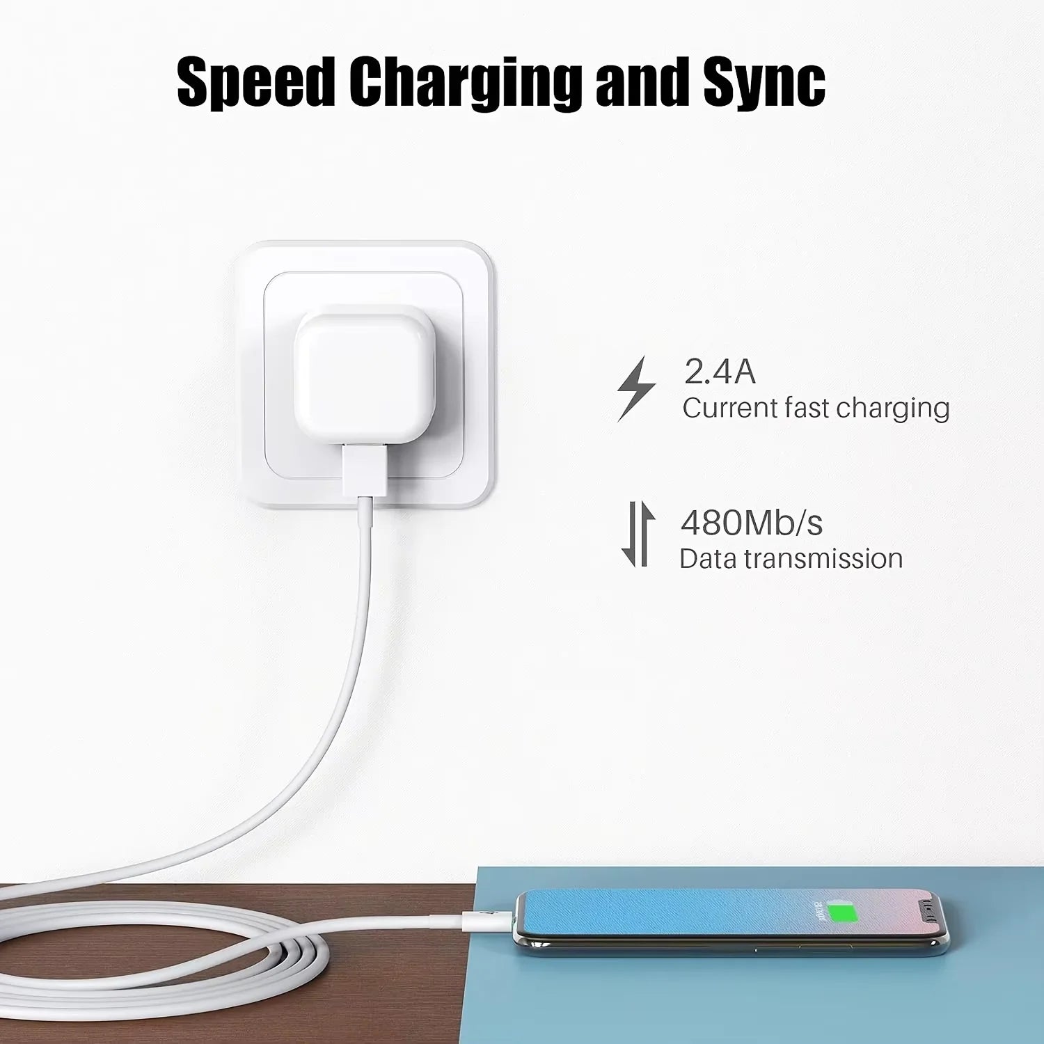 MFI Certified Charger Cable Suitable Iphone 10 FT USB Lightning Data