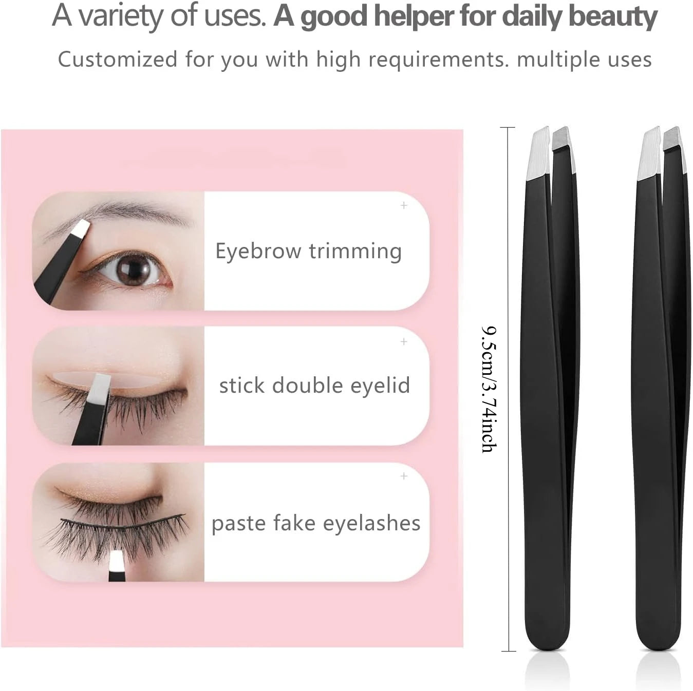 Stainless Steel Eyebrow Tweezer & Scissors Set | Brow Grooming