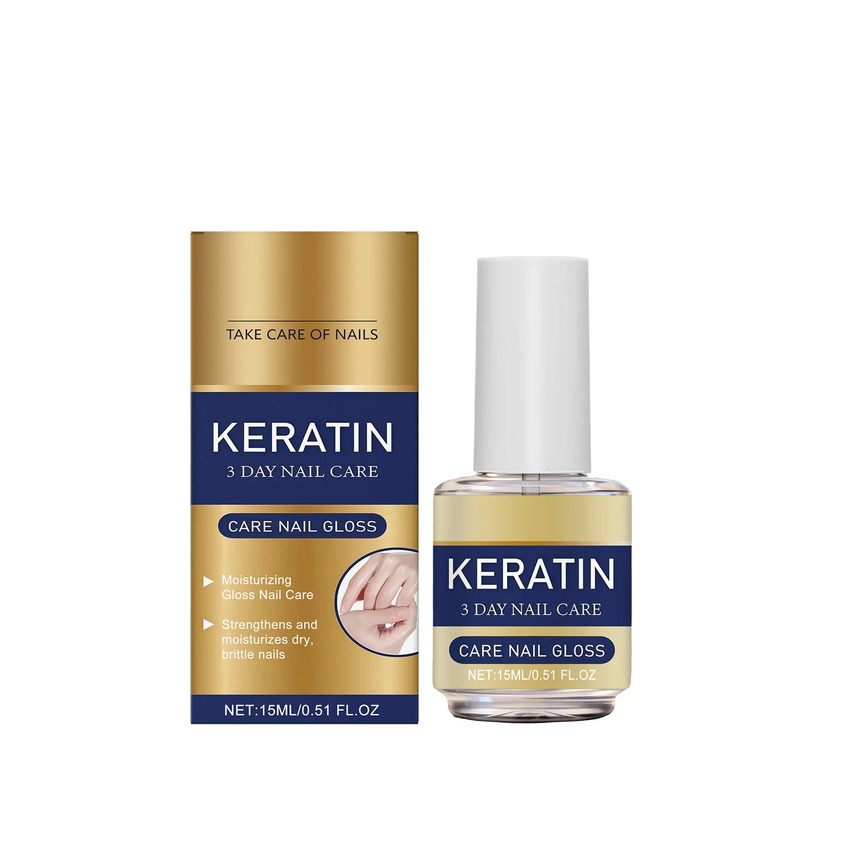 Keratin Nail Care Oil – Repair & Strengthen Brittle Nails (15ml) Nail Treatment Oil Zpaxo 15ml Boxed
