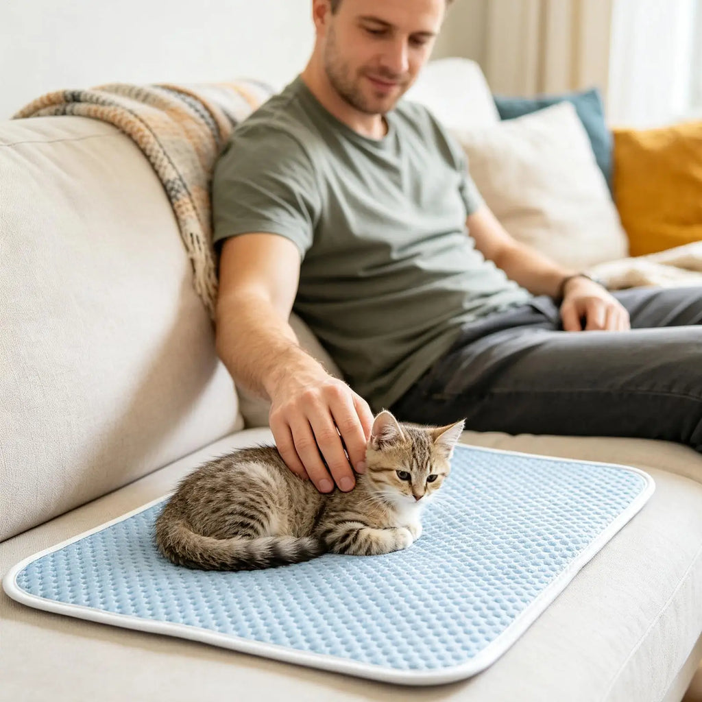 Pet Cooling Mat Ice Silk Portable Soft Summer Pet Supplies Long-Lasting Cat Dog Cooling Pad For Puppy Kitten Home Living Room Zpaxo
