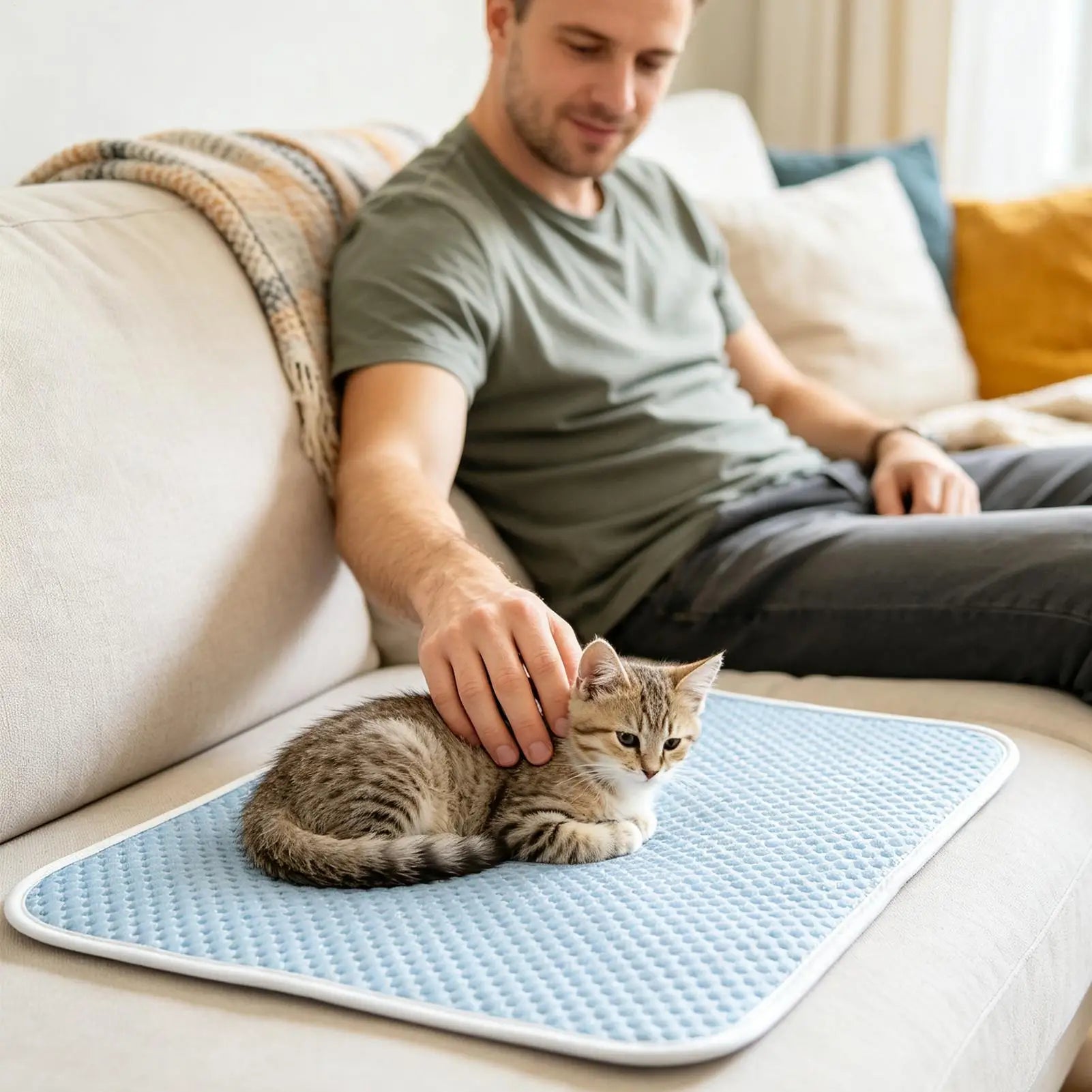 Pet Cooling Mat Ice Silk Portable Soft Summer Pet Supplies Long-Lasting Cat Dog Cooling Pad For Puppy Kitten Home Living Room Zpaxo