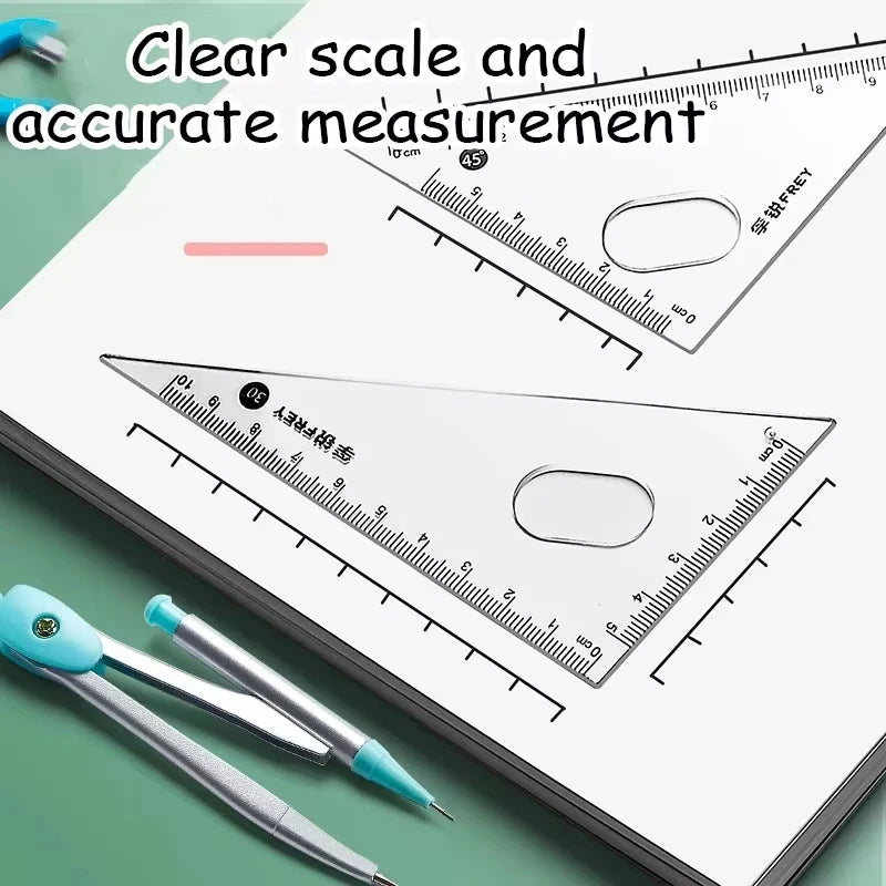 7-Piece Student Math Set – Compass, Ruler & Protractor Kit Student Math Set Zpaxo