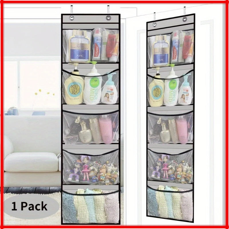Over-the-Door Shoe Organizer – 6 Large Mesh Pockets & 2 Hooks Door Shoe Organizer Zpaxo
