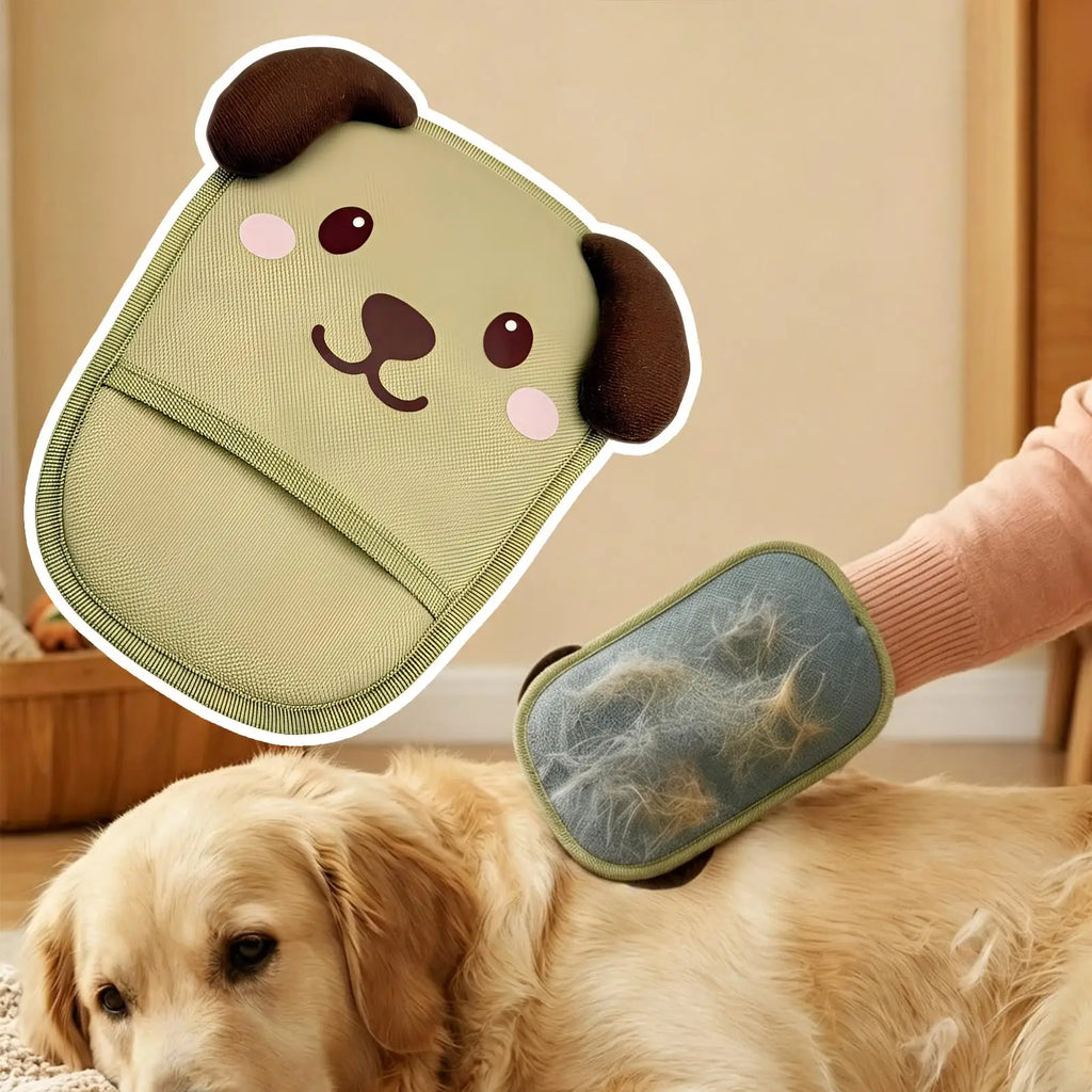 Cat Hair Remover Glove Soft Reusable Dog Shape Electrostatic Pet