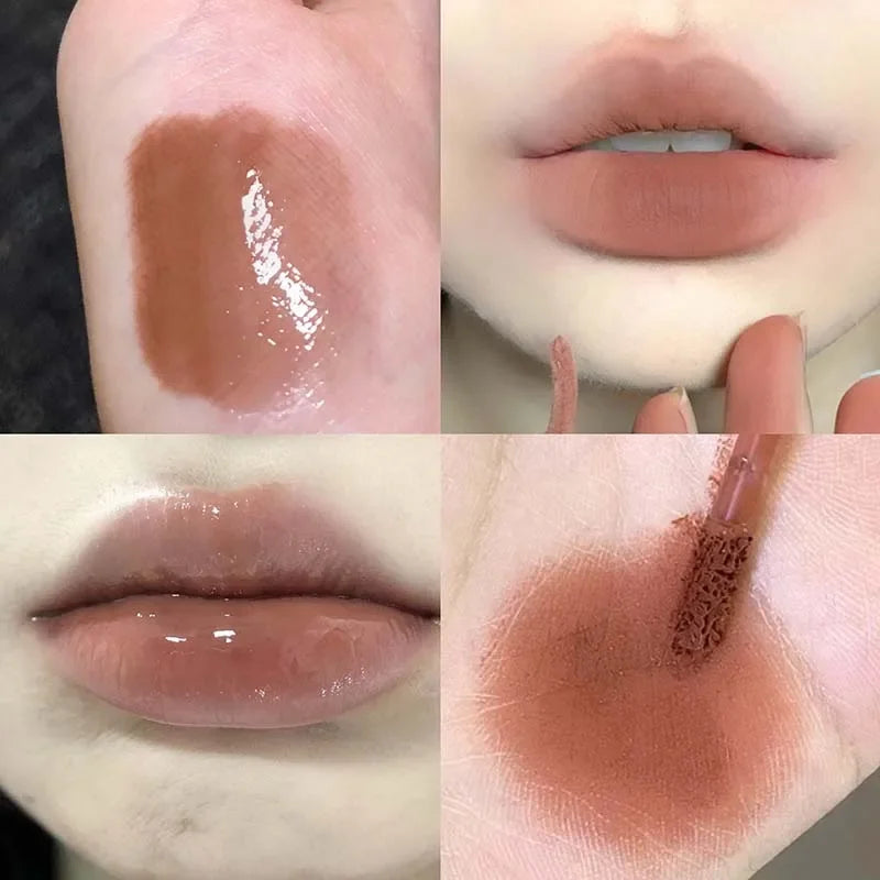 Matte Lip Glaze Double Head Mirror Lipstick Moisturizing Water Gloss Zpaxo 03