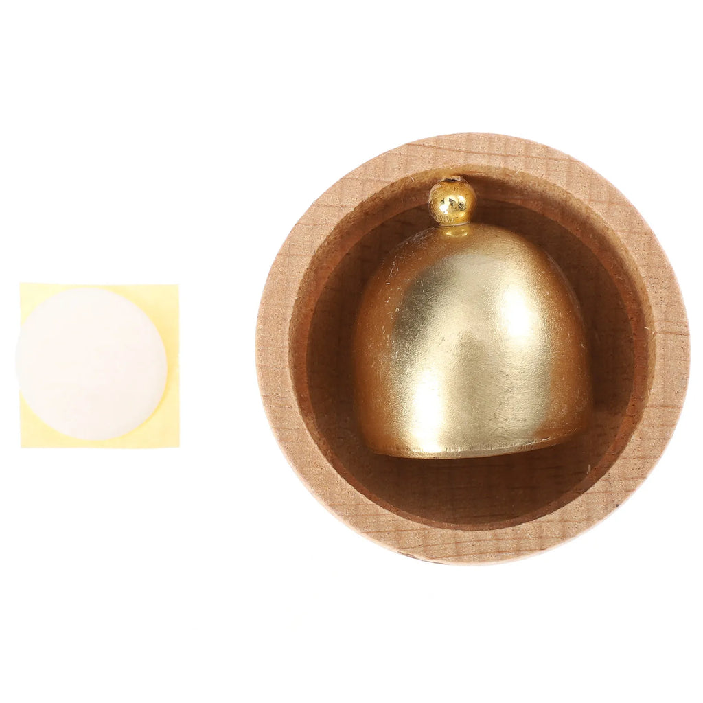 Japanese Wooden Fridge Magnet Doorbell Floral Pattern Beech Wood