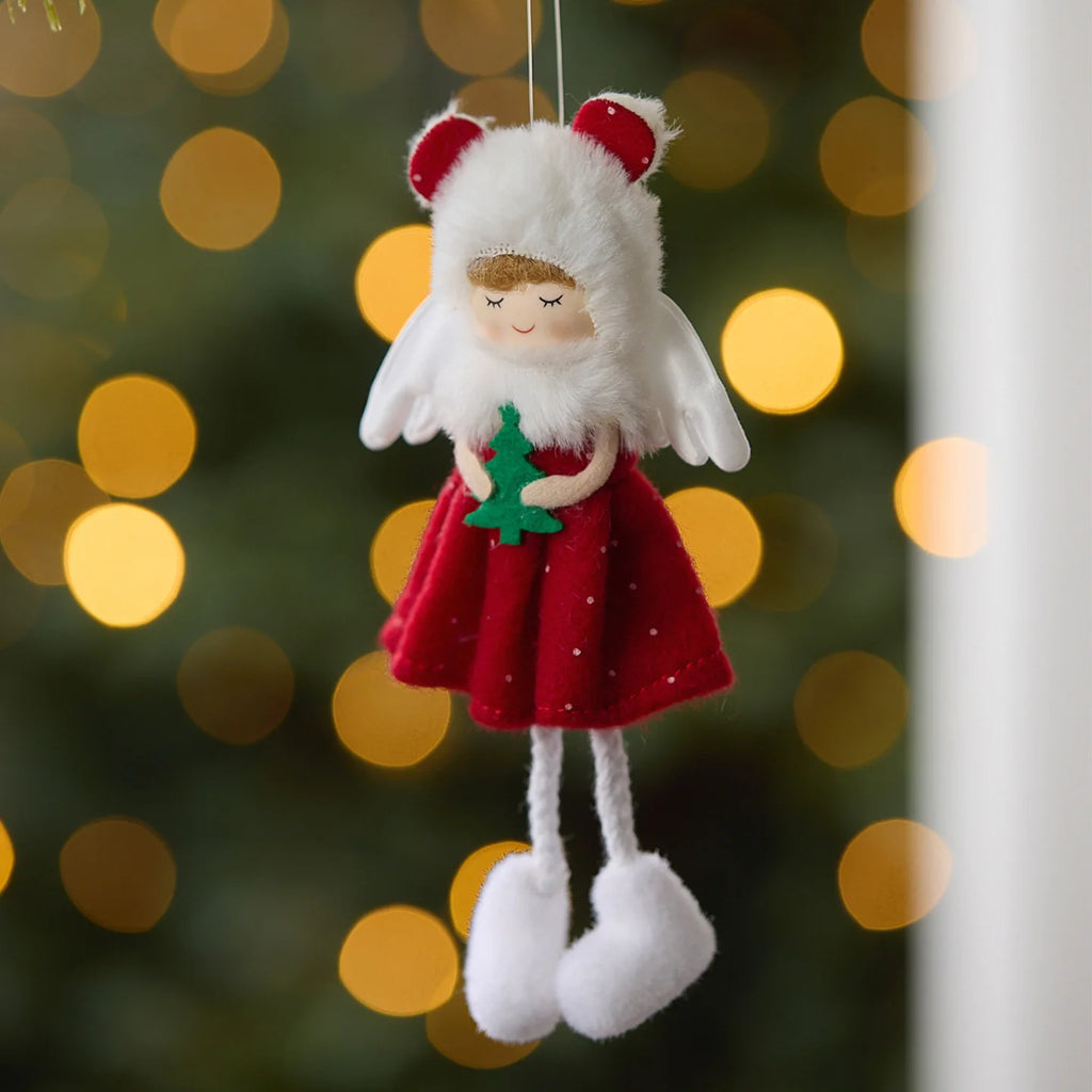 Plush Angel Girl Christmas Tree Ornament | Holiday Pendant