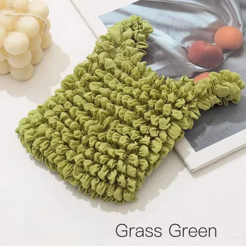 Foldable Expandable Stretch Storage Bag – Mini Pleated Pouch Expandable Storage Pouch Zpaxo Green
