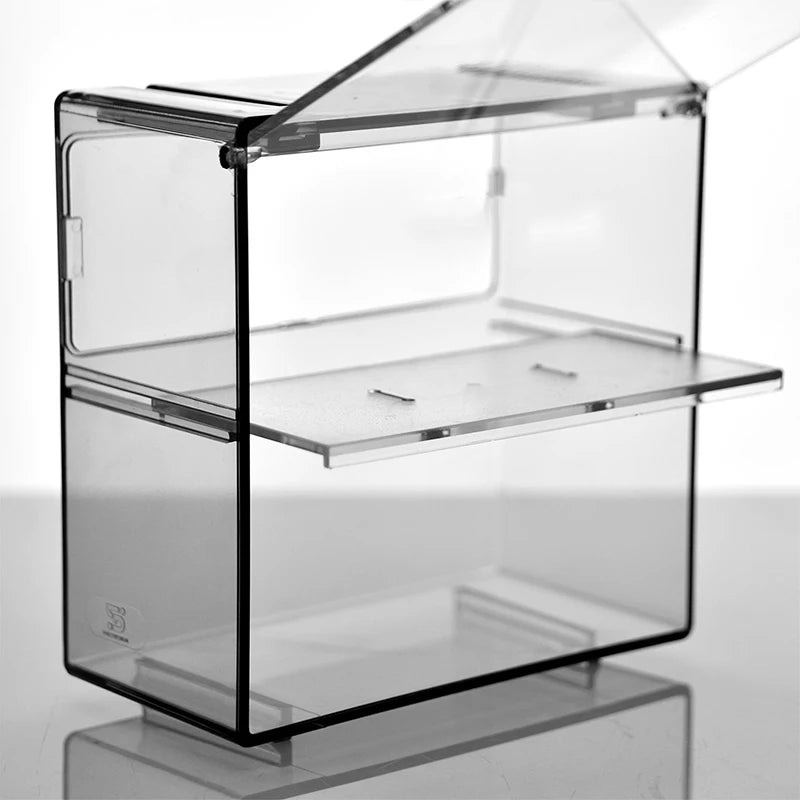 Durable Transparent Double Layer Box Car Model Display Large Capacity Zpaxo