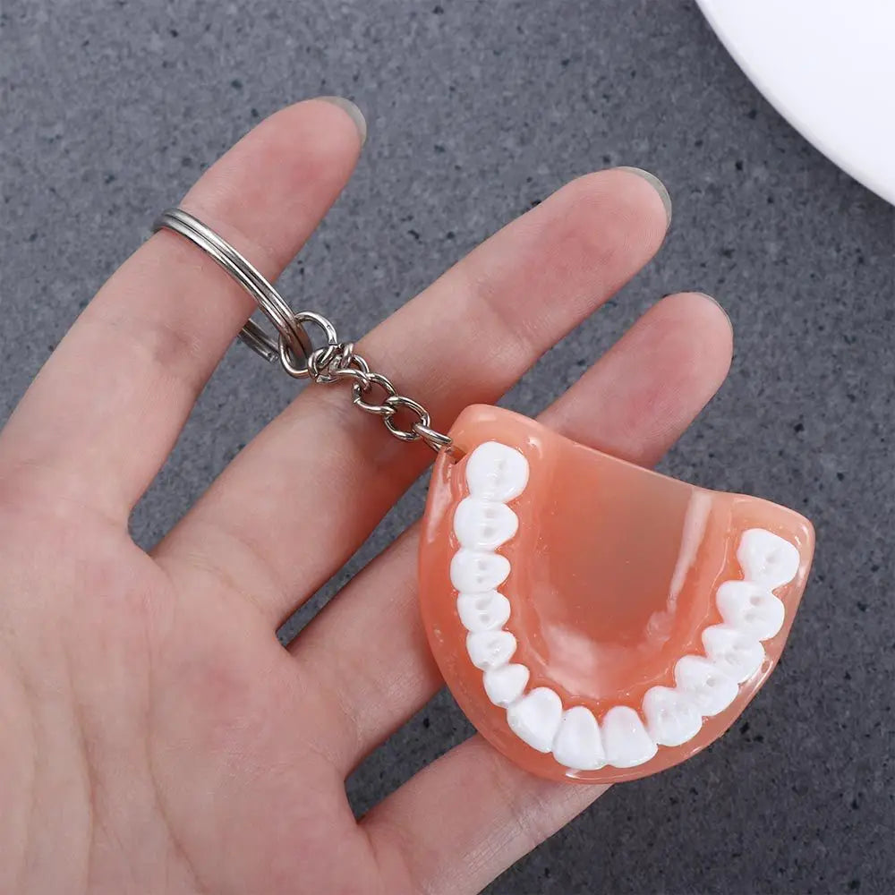 Dental Decoration Simulation Teeth Shape Resin Tooth Key Chain Zpaxo