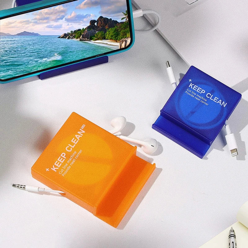 Portable Cable Storage Box – Rotatable Cord Organizer Case