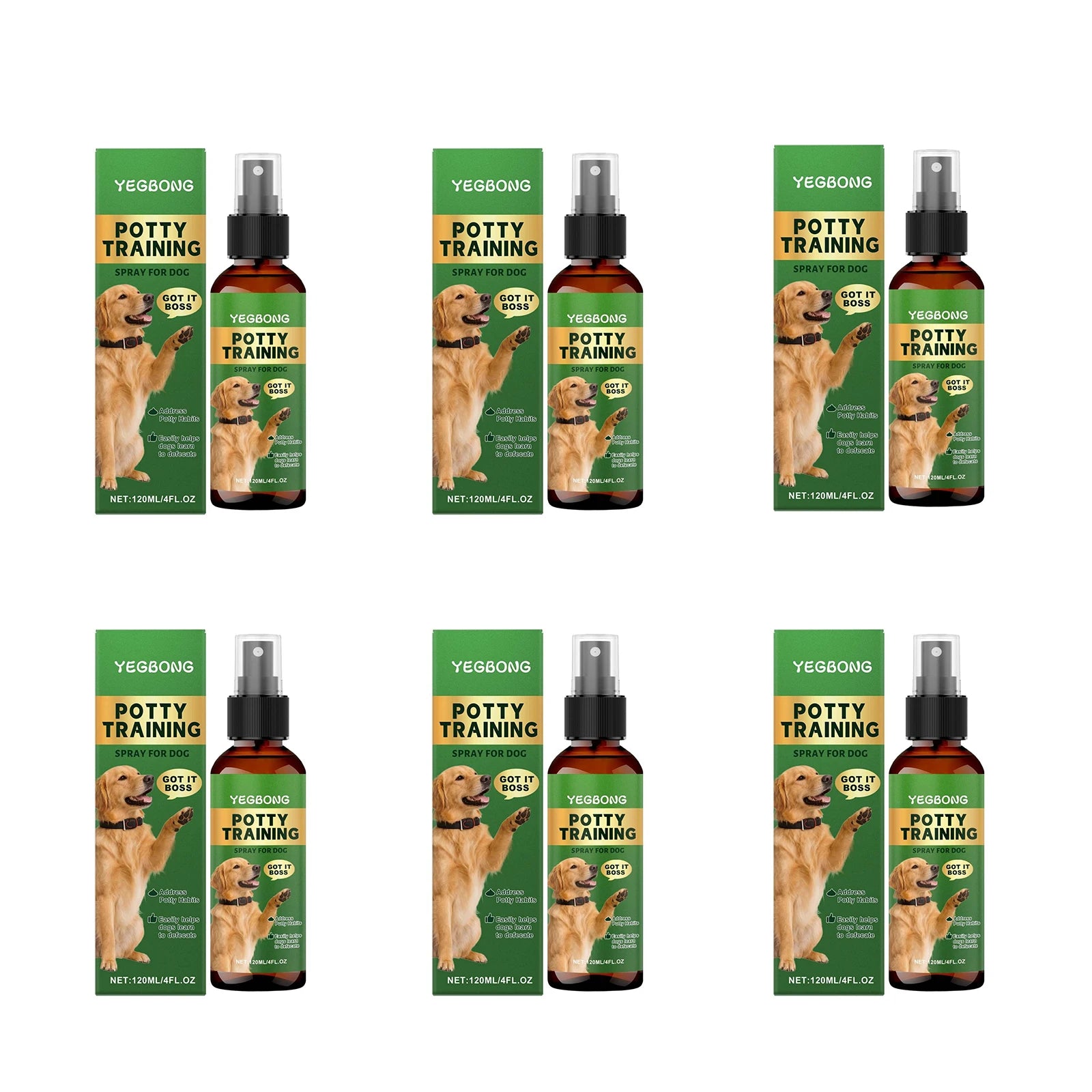 YEGBONG Pet Toilet Training Spray – Dog & Cat Potty Trainer Pet Potty Training Spray Zpaxo 720ml boxed