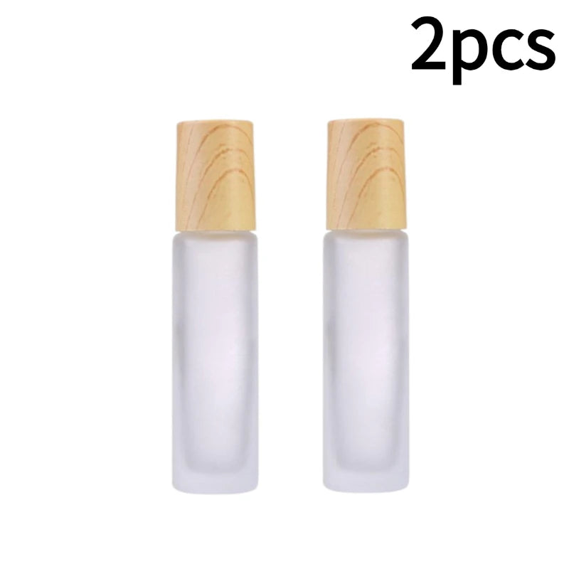 1/2/3PCS Refillable Rollerball Bottles Empty Essential Oils Roller Bottles Glass Roll On Bottles For Perfume (10ml） Zpaxo 2PCS