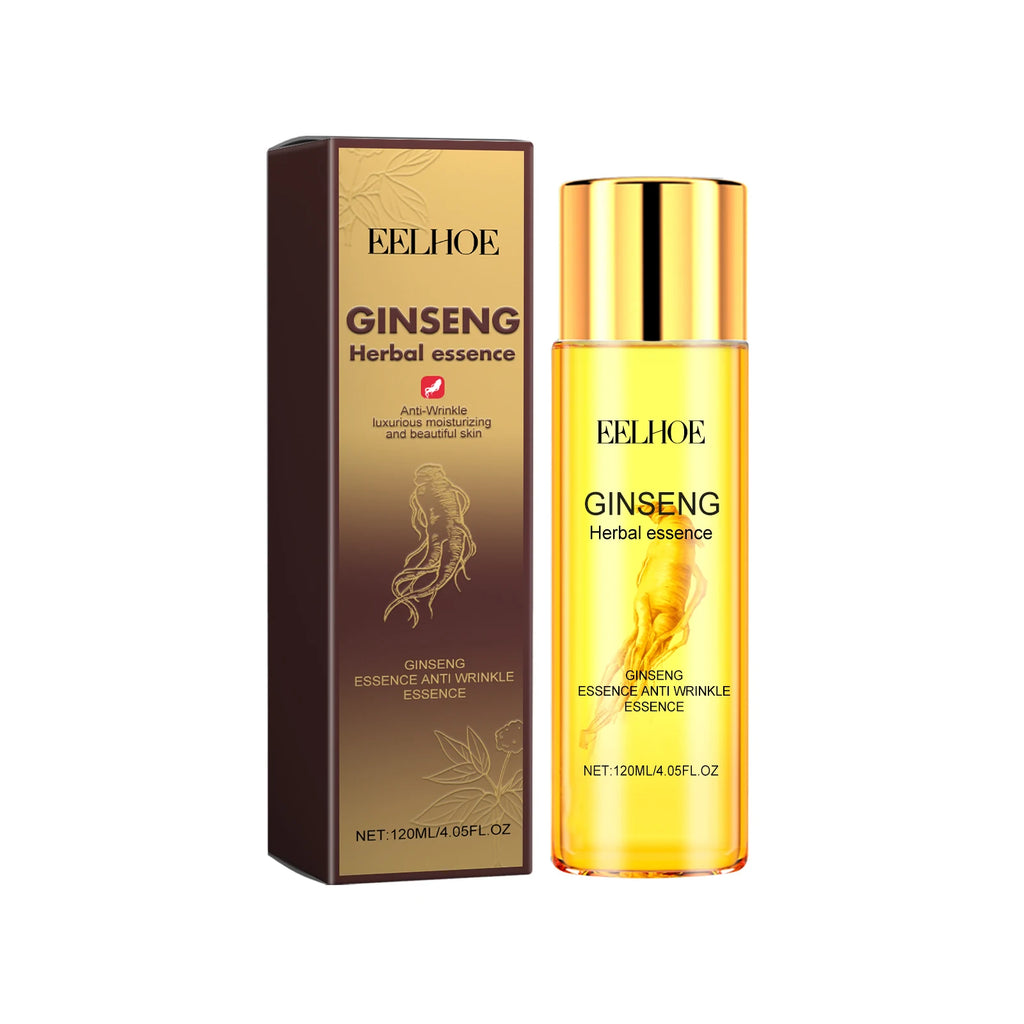 EELHOE Ginseng Anti Wrinkle Serum Polypeptide Anti-Ageing Essential Oil Tighten Moisturizing Smooth Skin Reduce Fine Lines Zpaxo 120ml