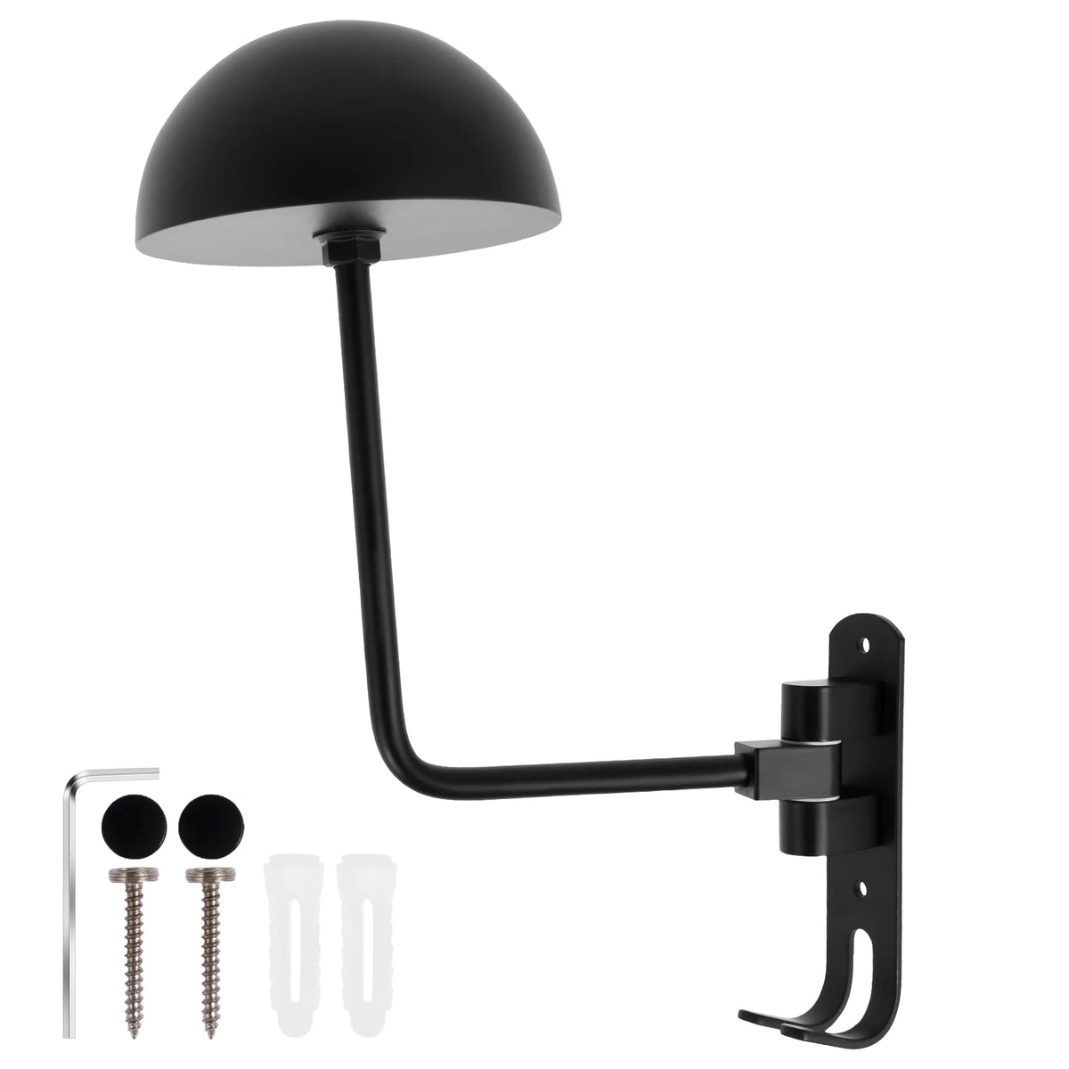 2PCS Single/Dual-Ball Motorcycle Helmet Holder Wall Mount Bike Helmet Rack 180°Rotation Helmet Hanger Steel with Hook Metal Rack Zpaxo 1PC Hemisphere Rack