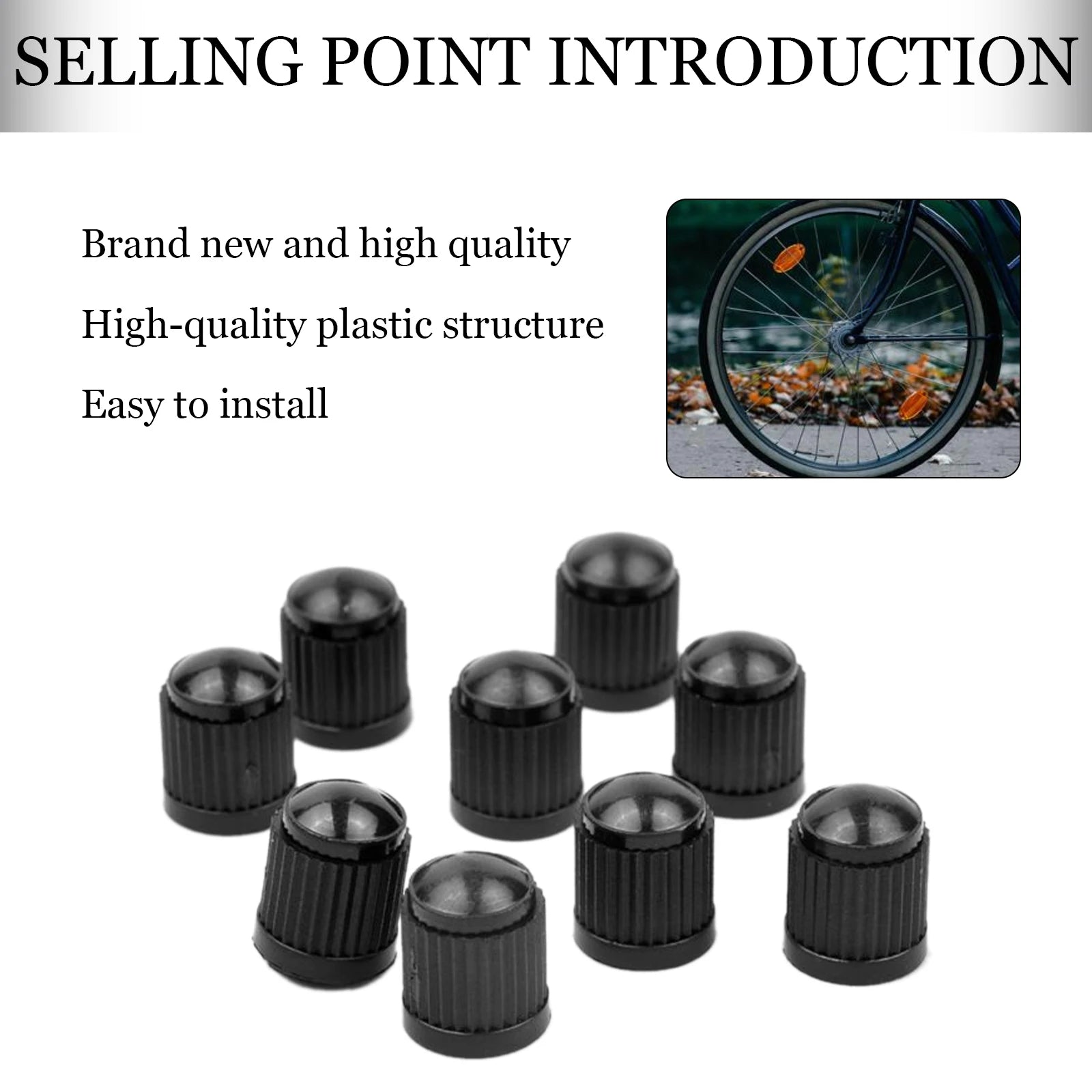 100-Pack Tire Valve Dust Caps – Car, Truck, Bike & MTB