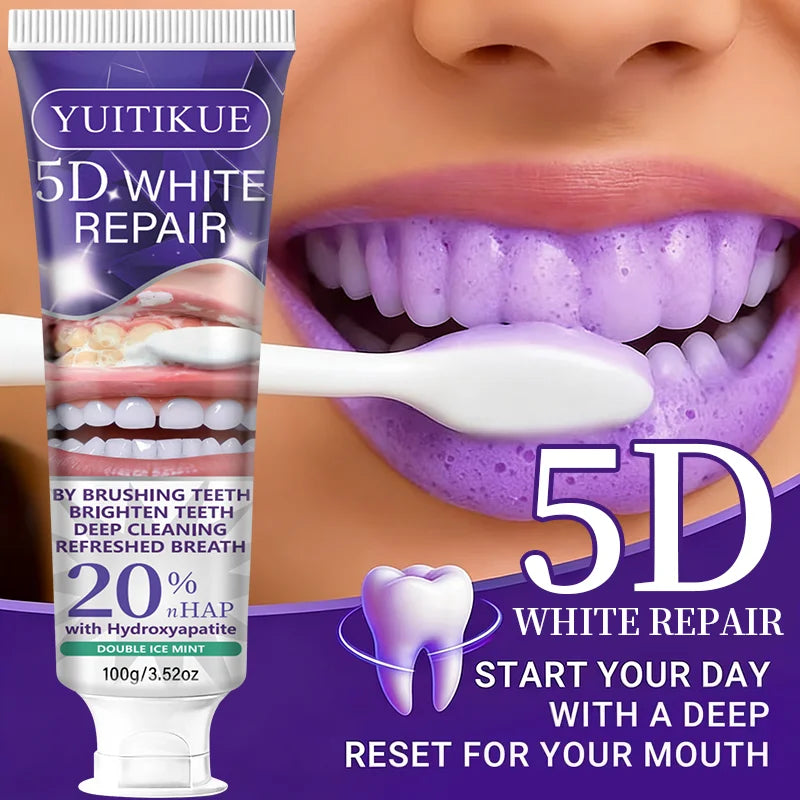 5D White Repair Toothpaste – 20% Hydroxyapatite Whitening 100g Whitening Toothpaste Zpaxo