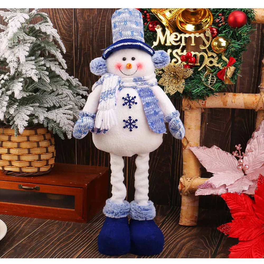 Stretchable Christmas Plush Ornaments – Santa, Snowman & Reindeer