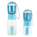 1 Dog Water Bottle Poop Bag Dispenser Portable Pet Feeder Cat Bowl Zpaxo skyblue 600ML