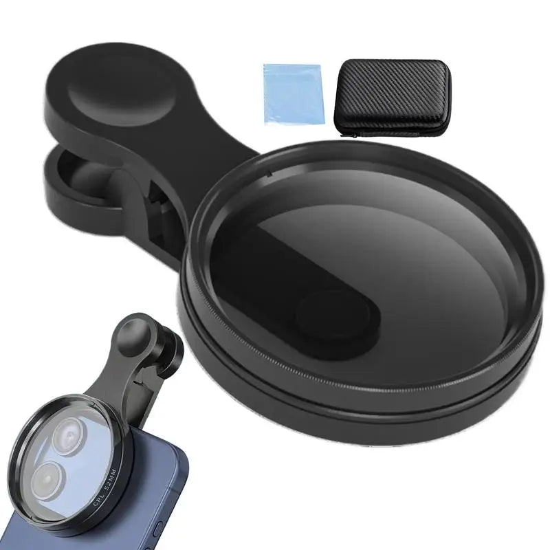 Portable Clip-on Circular Polarizer CPL Filter Universal Clip Phone