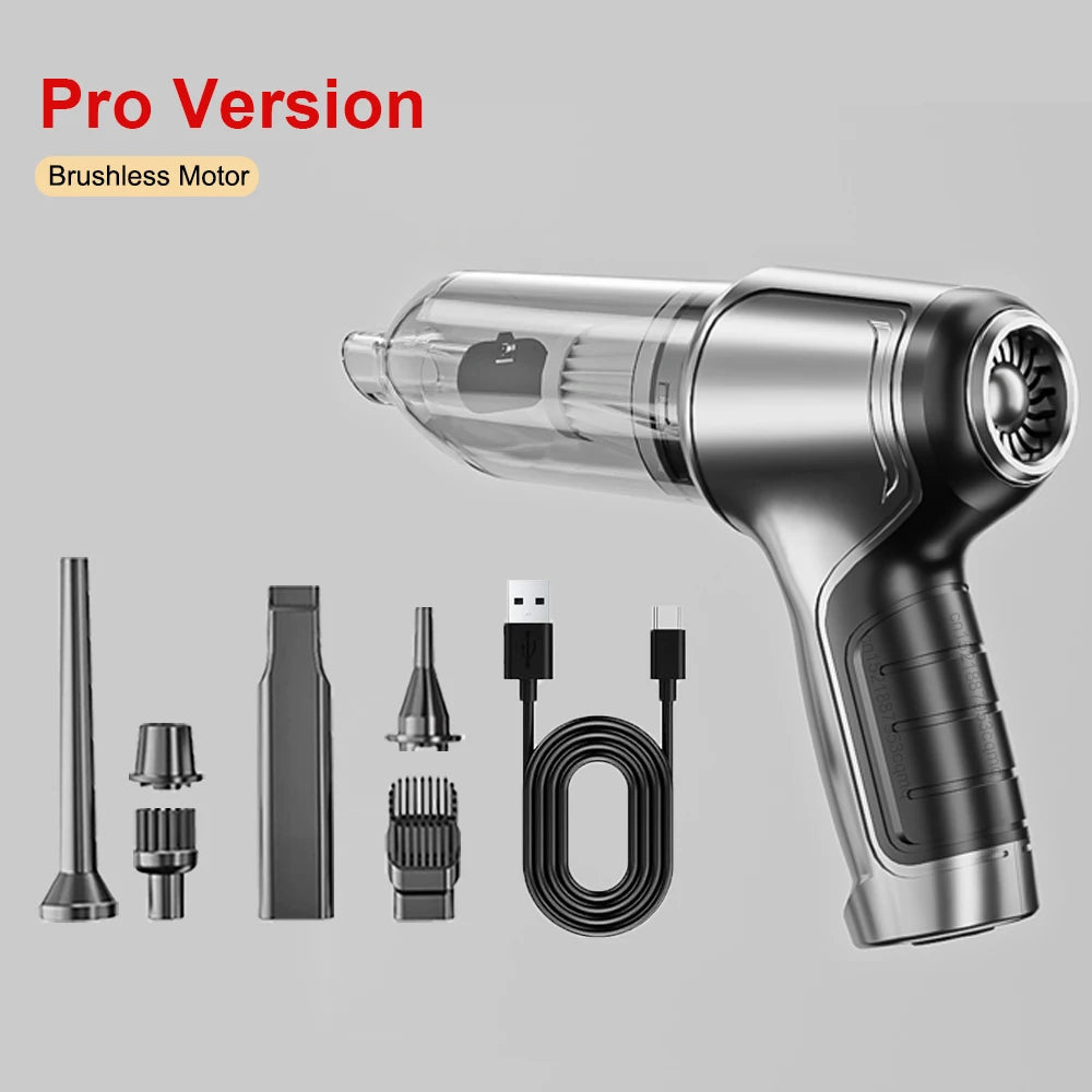 Car Vacuum Cleaner 95000PA Portable Handheld Wireless USB Rechargable Zpaxo Pro Version