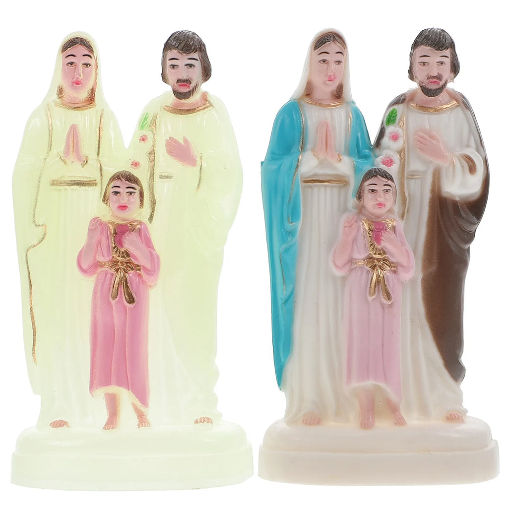 Luminous Family Three Desktop Decoration Plastic Retro Chic Living
