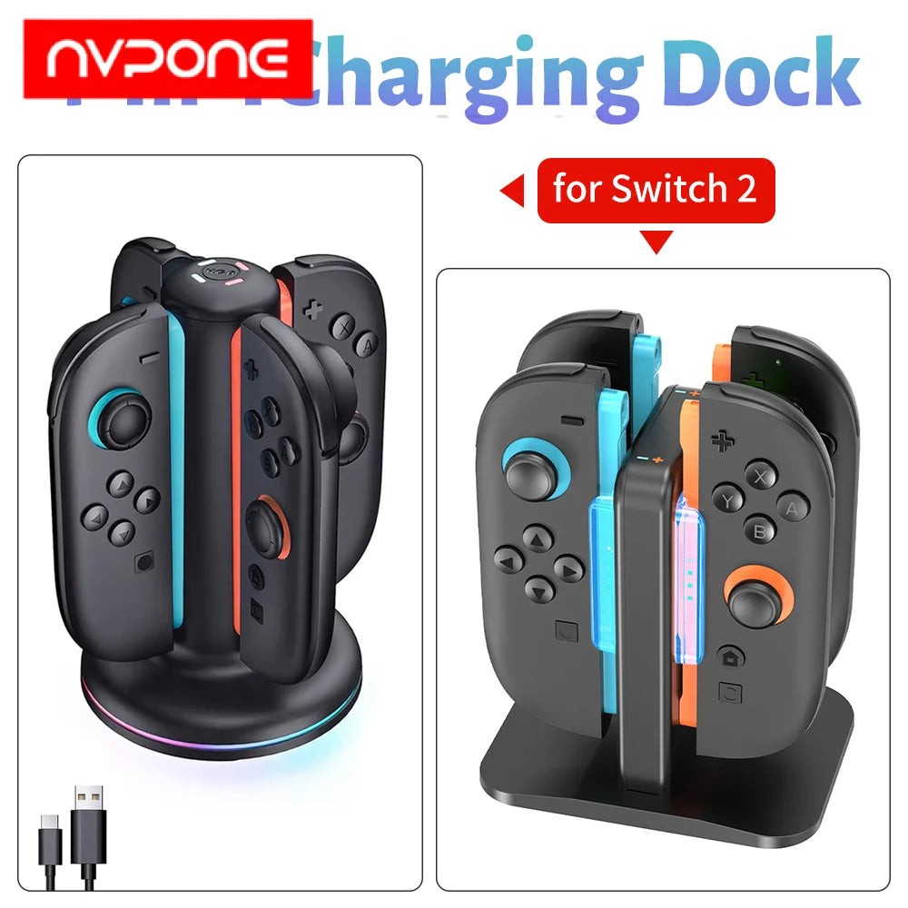 Controller Stand Fast Charging Dock 4-In-1 Charger Station Switch 2